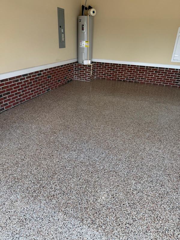 Tan flake garage