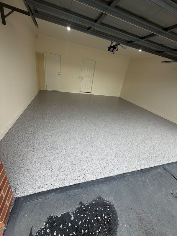 Garage with cream walls