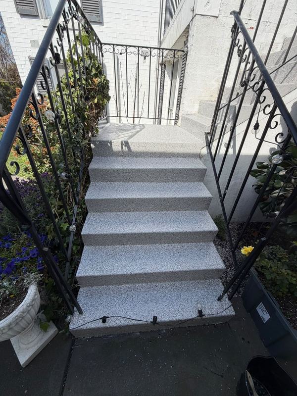 Front steps and porch