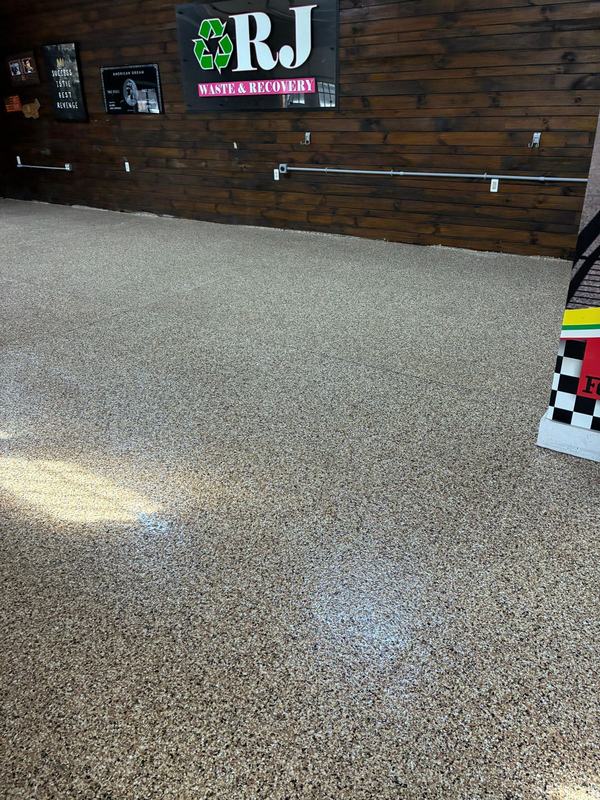 Commercial flake floor