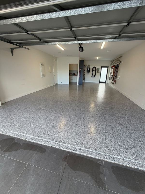 Bright two-car garage