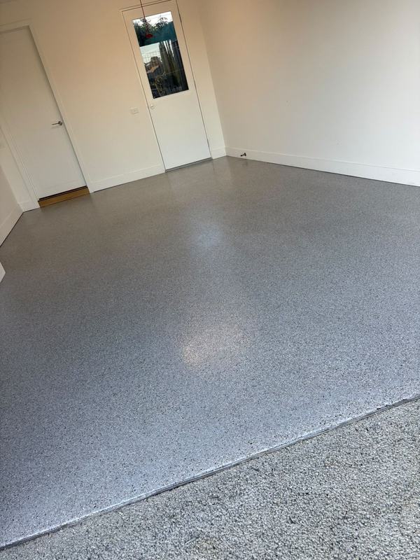 Garage with white walls